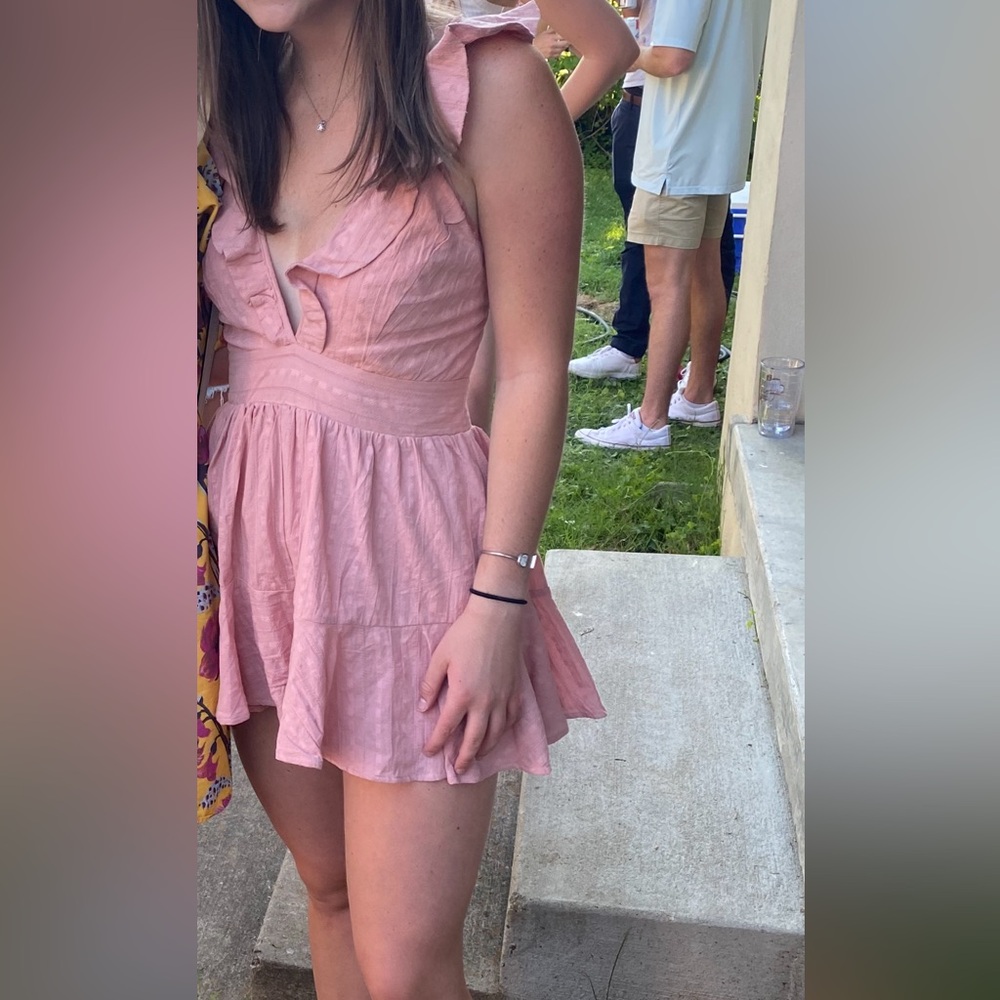 Pink Sleeveless Romper